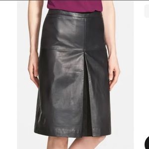 Halogen leather skirt